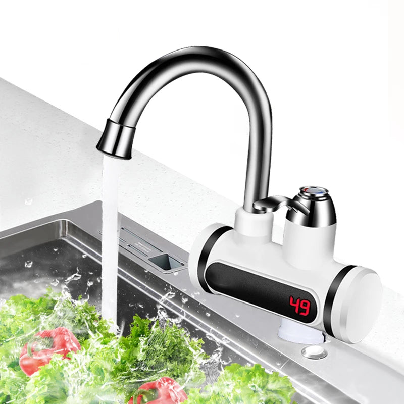 Kitchen Electric Water Tap  Water Heater Temperature Display Cold Heating Faucet - Susus-shop